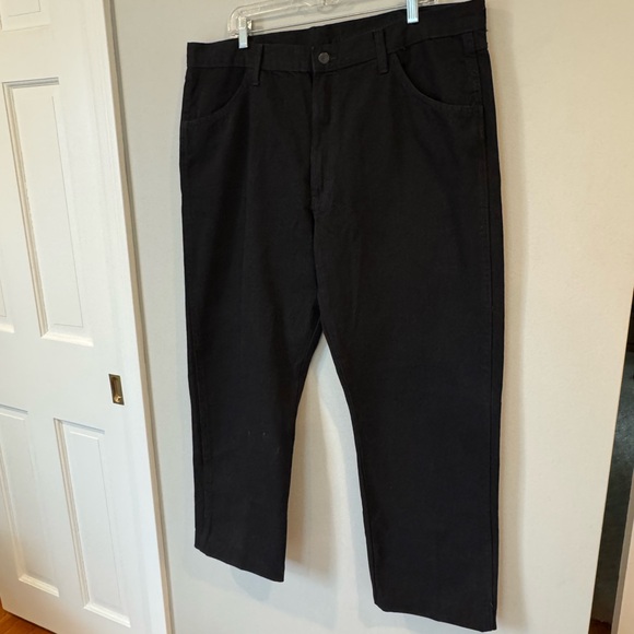 RUSTLER Wrangler 40x28 Black Heavyweight Denim Straight Reg Jeans NEW - Picture 4 of 8